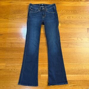 Hollister Women's Boot Cut Jeans - Dark Blue